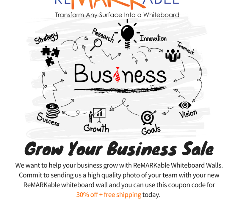 The Grow Your Business Sale! 30% Off + Free Shipping in Exchange for a Photo