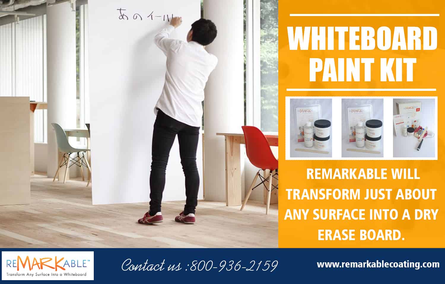 Whiteboard Paint - 600 Square Foot Kit from ReMARKable