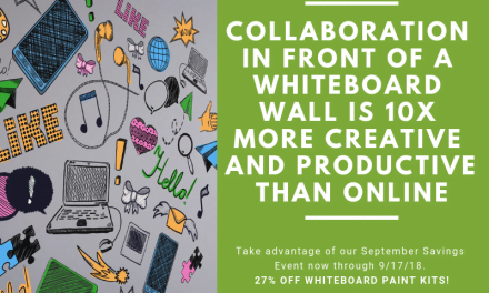 September Savings Event – 20% Off Whiteboard Paint Kits