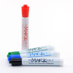 ReMARKable Low Odor Dry Erase Chisel Edge Markers (4 Pack)