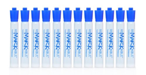 ReMARKable Low Odor Dry Erase Chisel Edge Markers (12 Pack)
