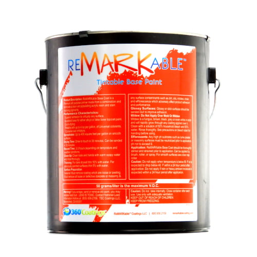 ReMARKable™ Tintable Base Paint [1 Gallon, 200-300 Square Feet] -  ReMARKable Whiteboard Paint