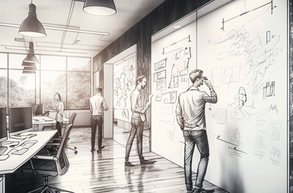 Dry Erase Paint Makes the Home Office both a Workplace and a Design Showplace
