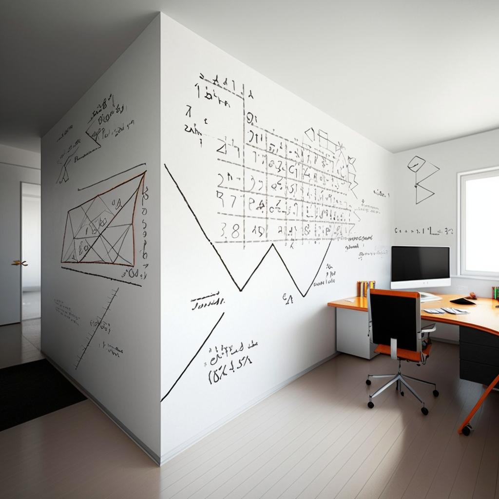 Small Home Offices Seem Larger with a Dry Erase Wall Installed