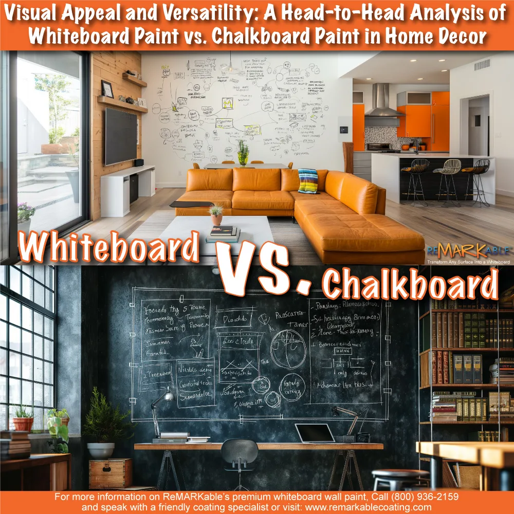 Visual Appeal and Versatility: A Head-to-Head Analysis of Whiteboard Paint vs. Chalkboard Paint in Home Decor