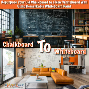 Chalkboard to Whiteboard Repurposing Bundle Clear 100 Square Feet - $57 savings (White)