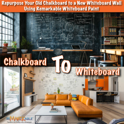 Chalkboard to Whiteboard Repurposing Bundle Clear 100 Square Feet - $56 savings (Clear)