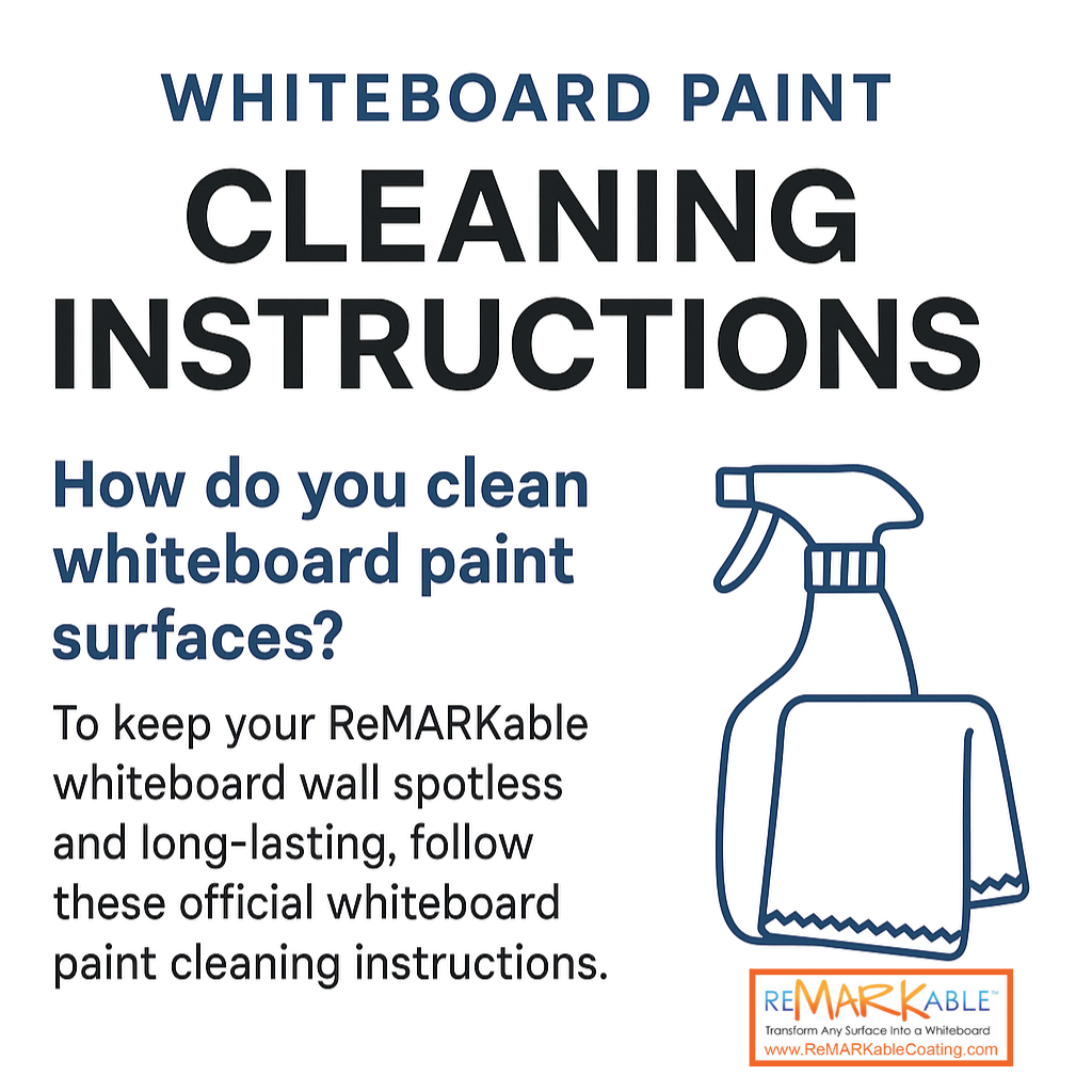 Whiteboard Paint Cleaning Instructions | ReMARKable® Official Guide
