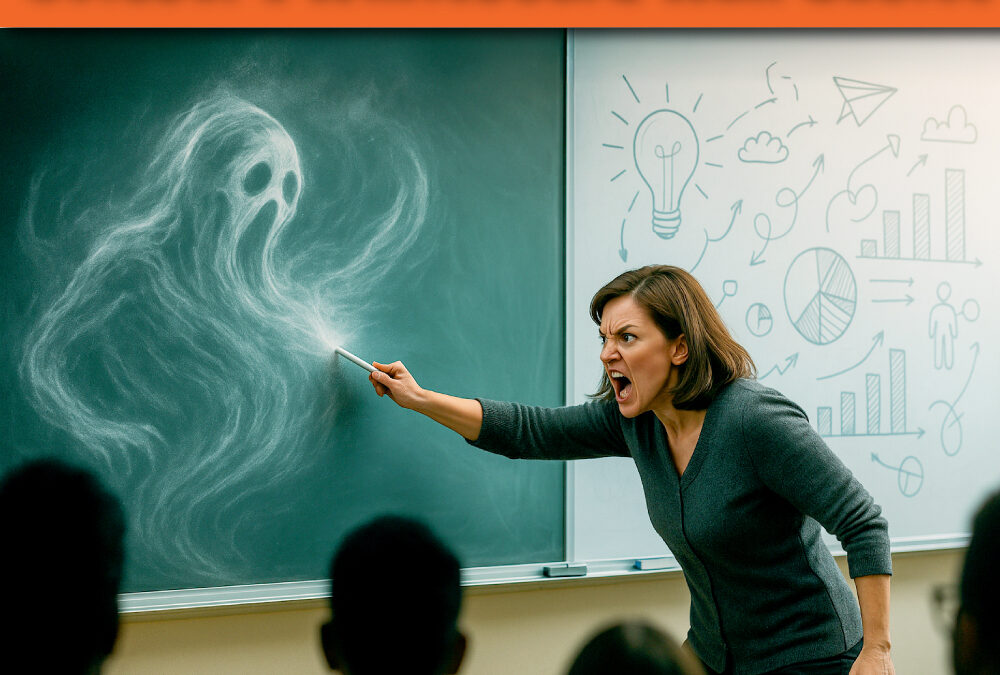 Start the Exorcism of Chalk Dust with October’s Whiteboard Wall Quotes