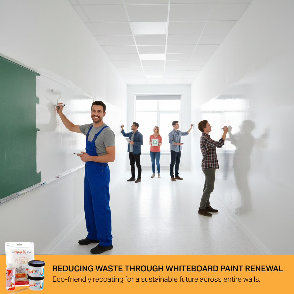REDUCING WASTE through Whiteboard Paint Renewal