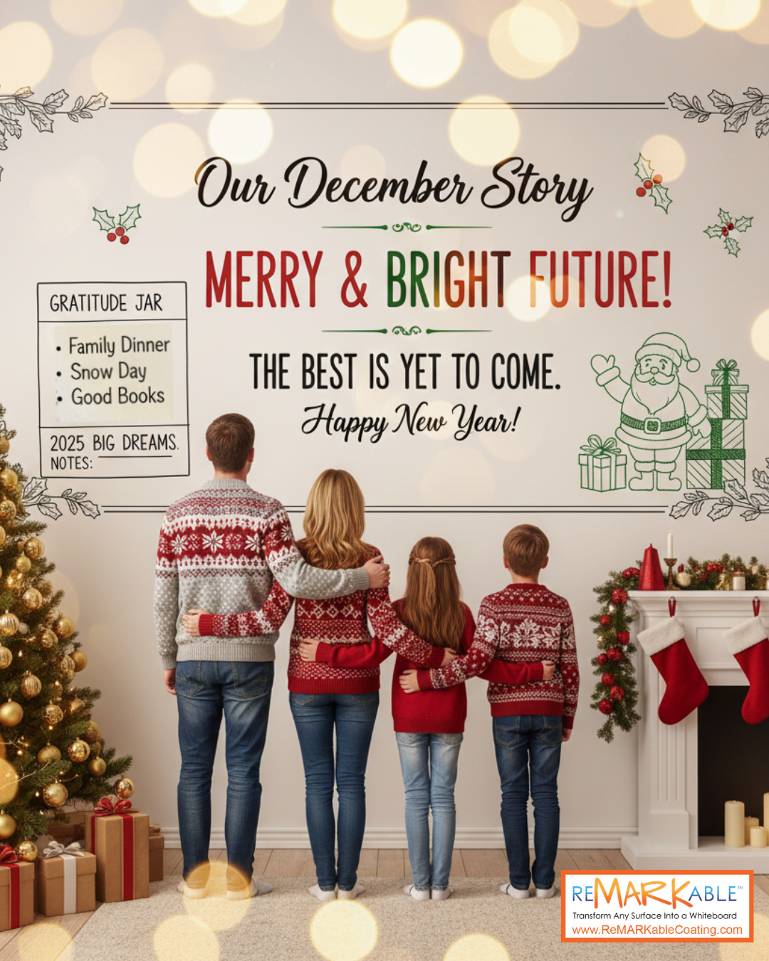 whiteboard wall quotes for December