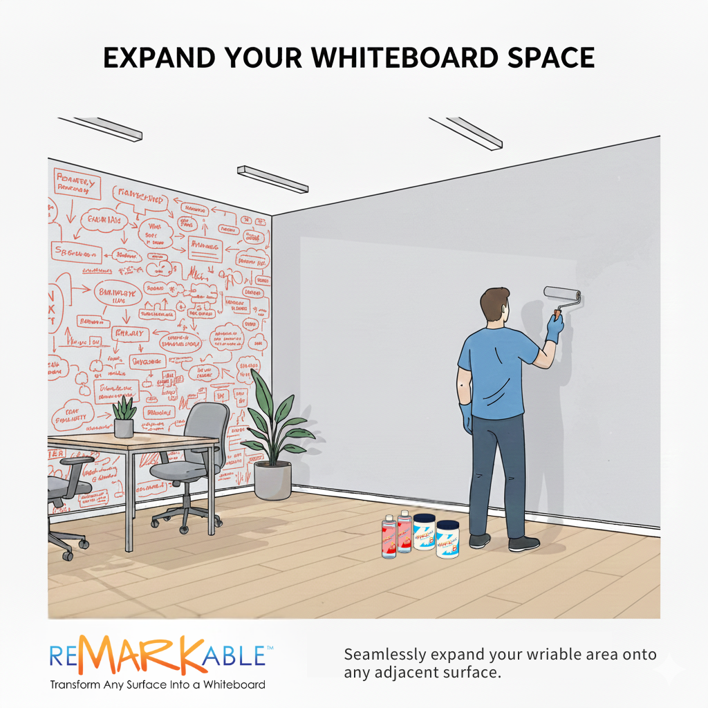 Add a New Writable Zone Adjacent to the Current Whiteboard Wall
