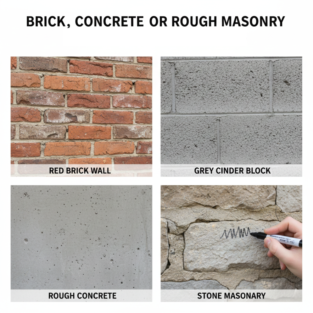 Where NOT to Use Whiteboard Paint - Brick, Concrete, or Rough Masonry