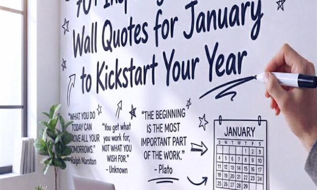 70 Inspiring Whiteboard Wall Quotes for January to Kickstart Your Year