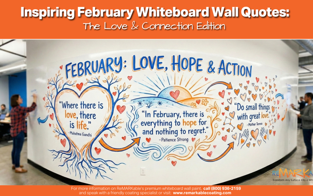 Inspiring February Whiteboard Wall Quotes: The Love & Connection Edition