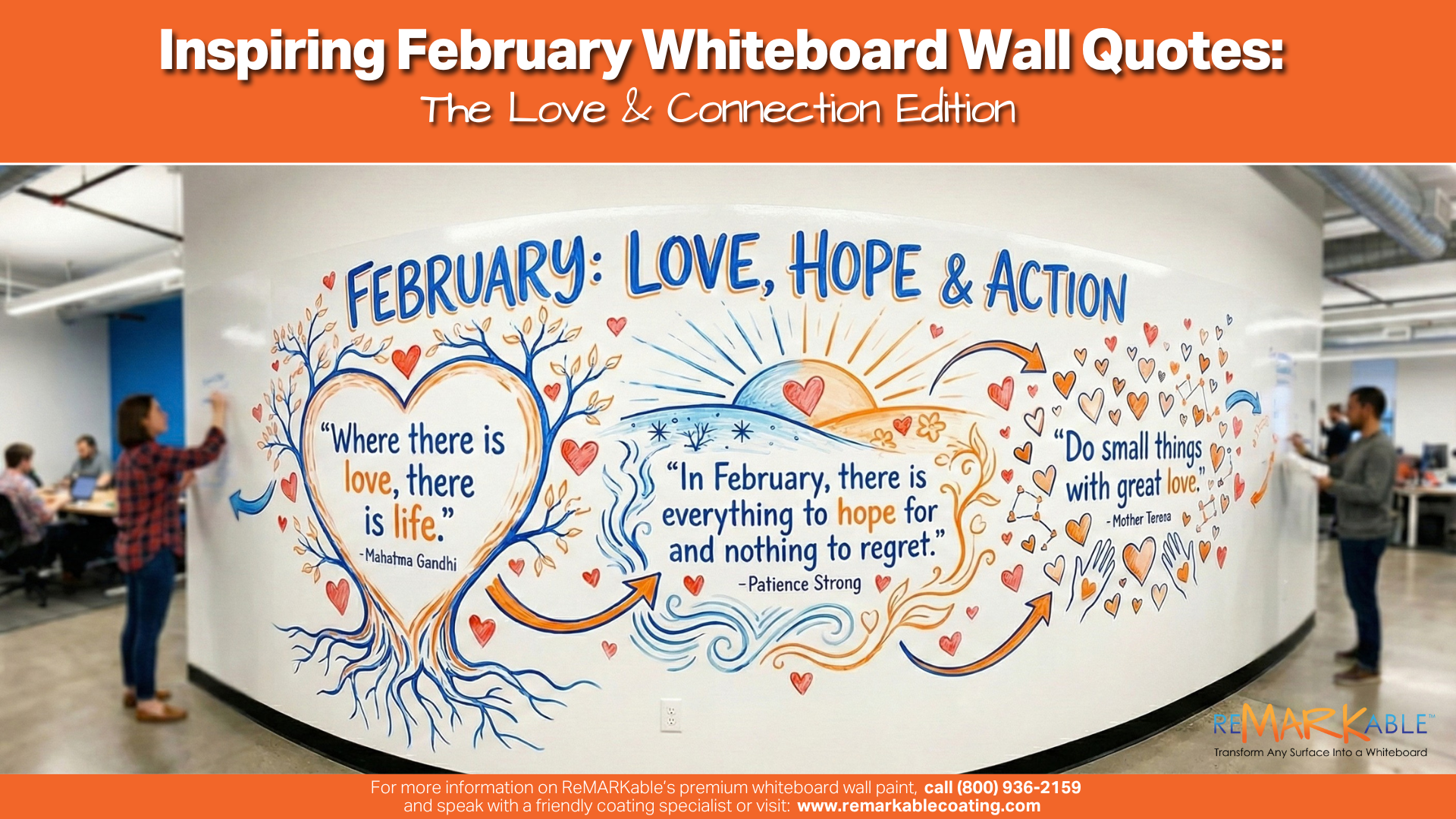 Inspiring February Whiteboard Wall Quotes & Creative Design Tips