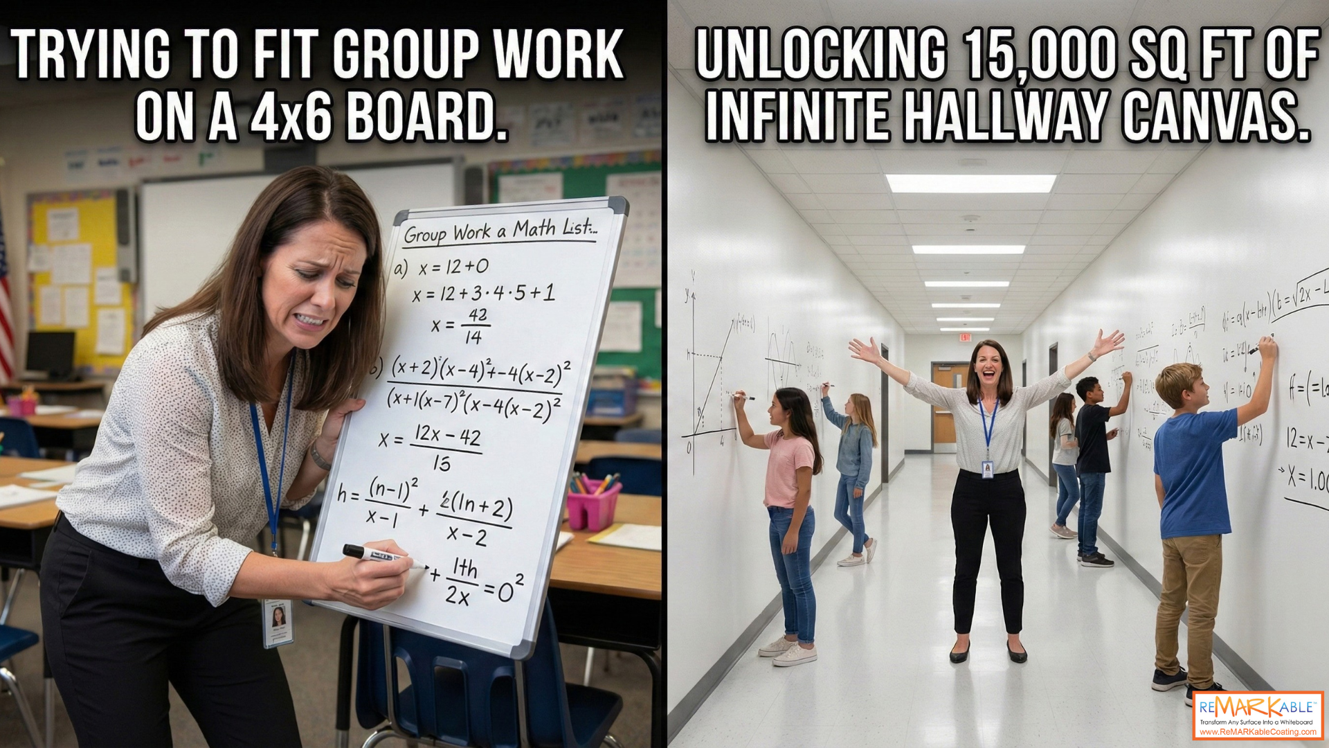 Create a Collaborative Whiteboard Wall in Corridors