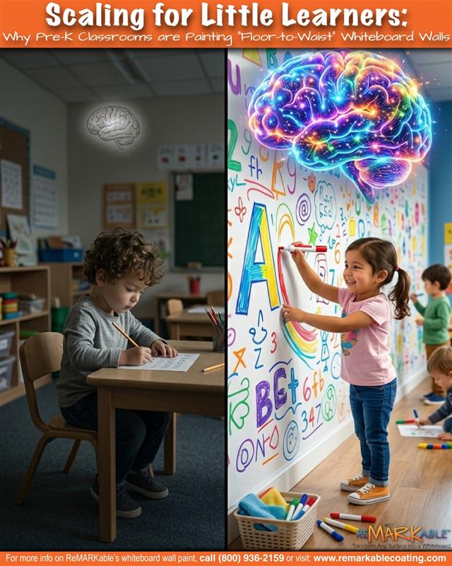 Scaling for Little Learners: Why Pre-K Classrooms are Painting “Floor-to-Waist” Whiteboard Walls