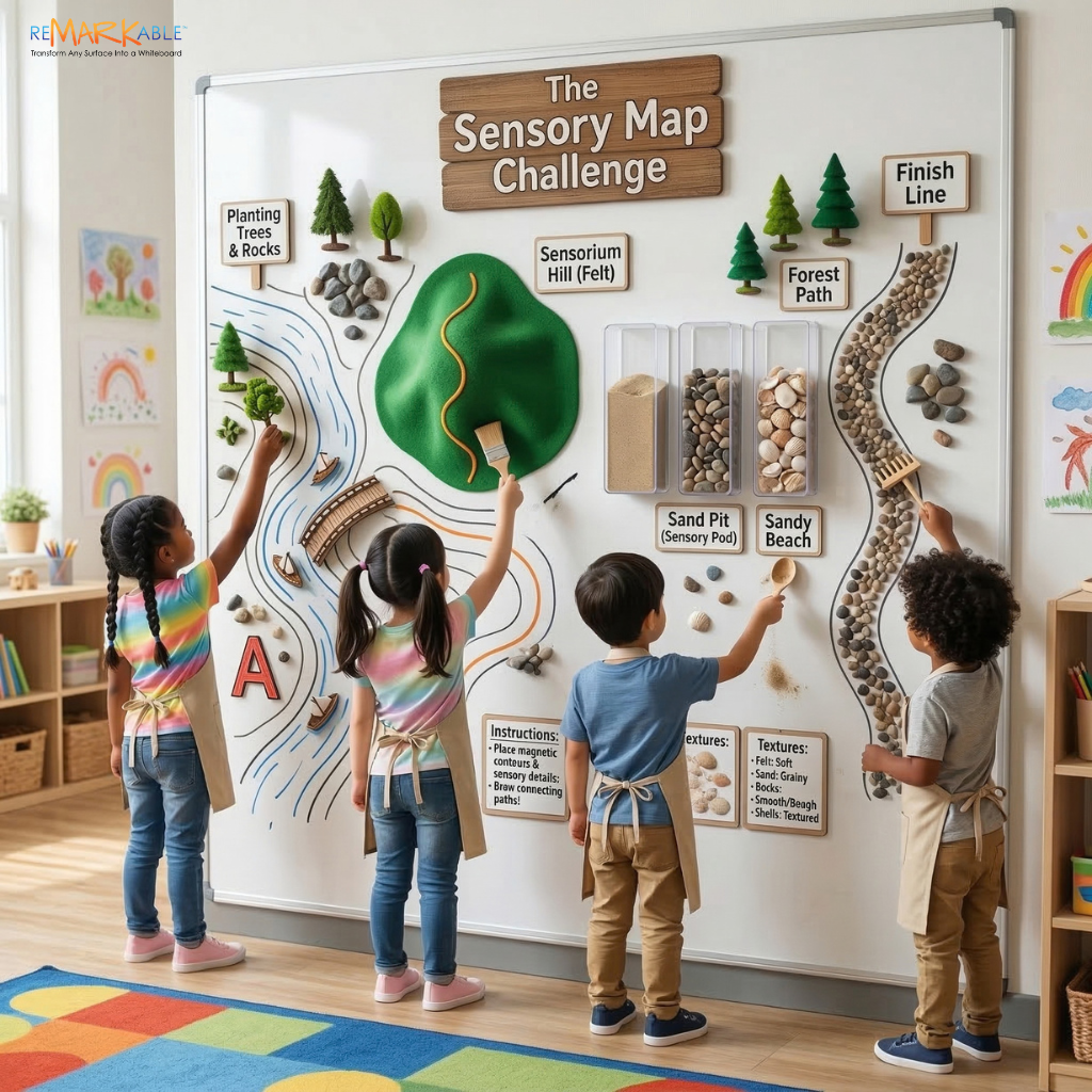 Sensory Map using Whiteboard Wall