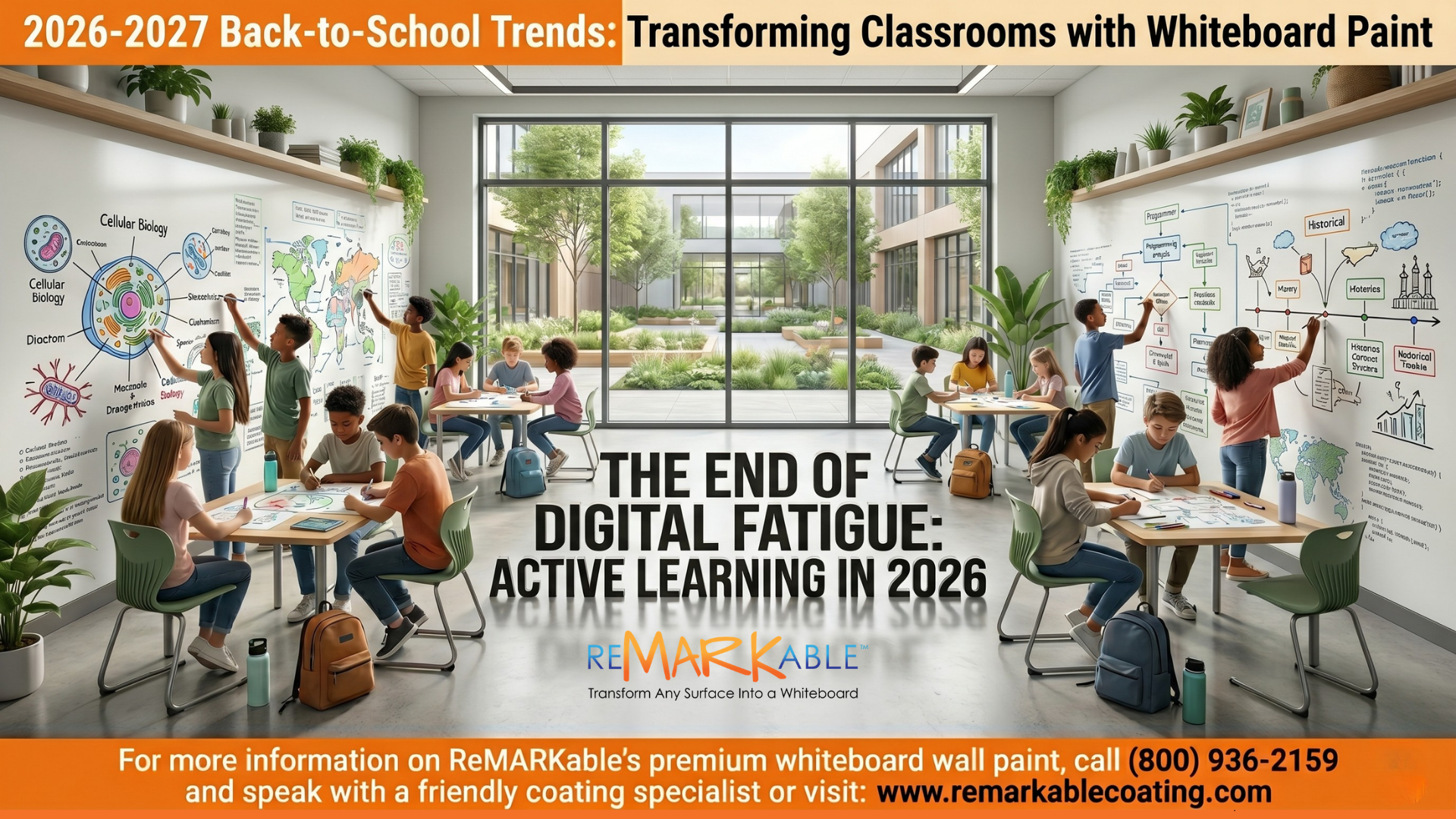 2026-2027 Back-to-School Trends - Transforming Classrooms with Whiteboard Paint for Active Learning