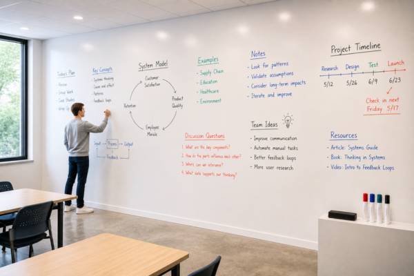 Dry Erase Whiteboard Paint Full Wall Install