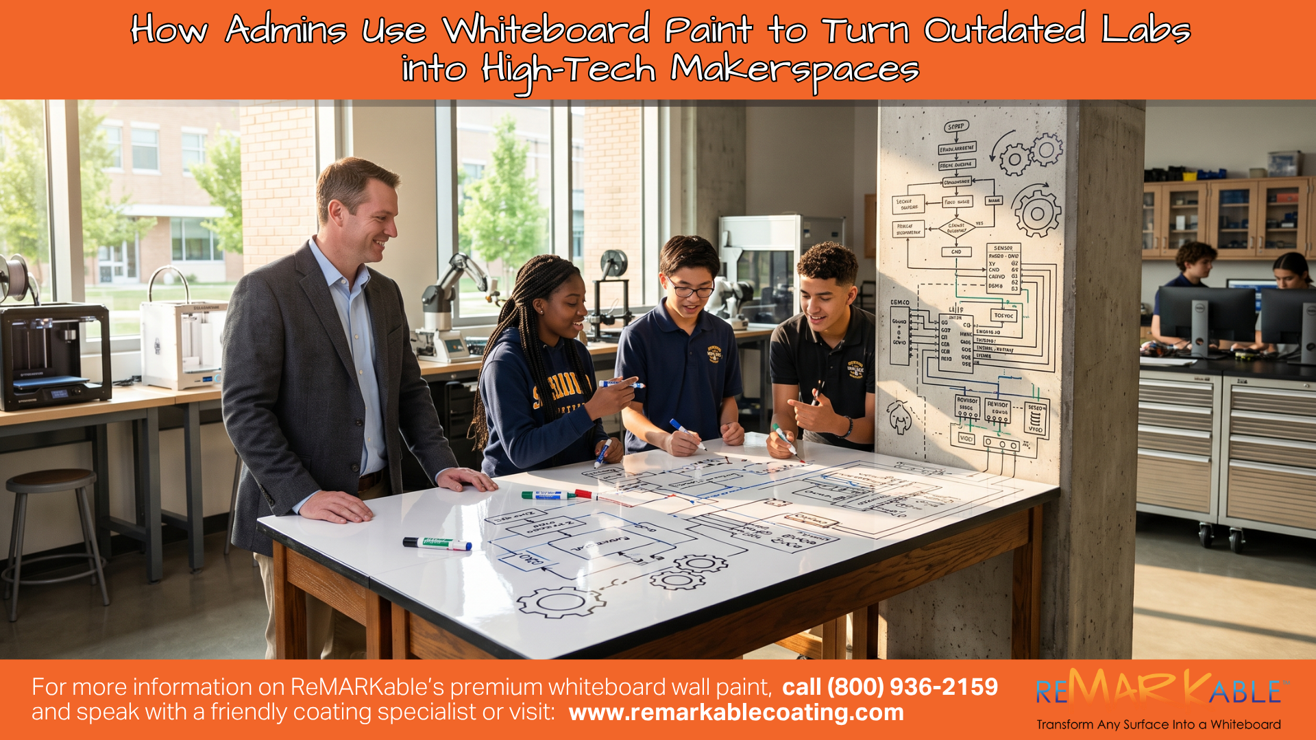 How School Admins Use Whiteboard Paint to Turn Outdated Labs into High-Tech Makerspaces