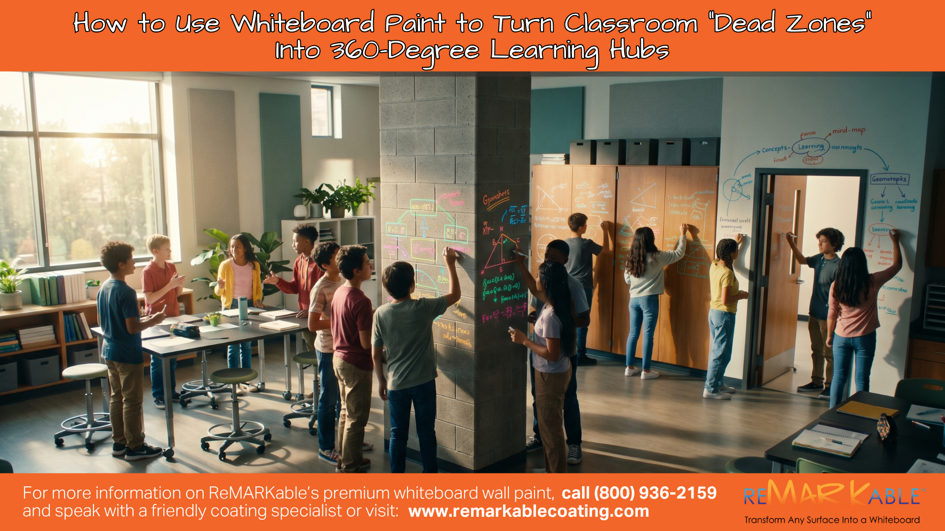 How to Use Whiteboard Paint to Turn Classroom "Dead Zones" Into 360-Degree Learning Hubs