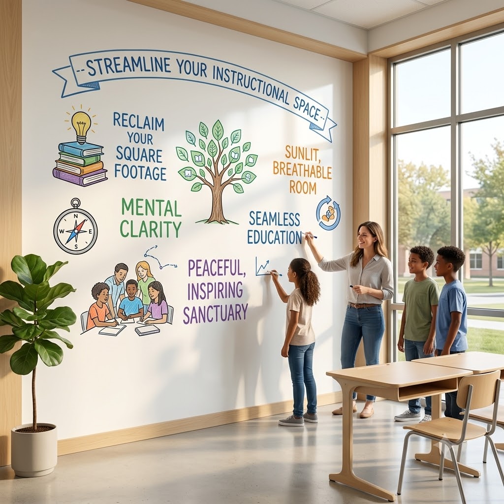 whiteboard painted wall