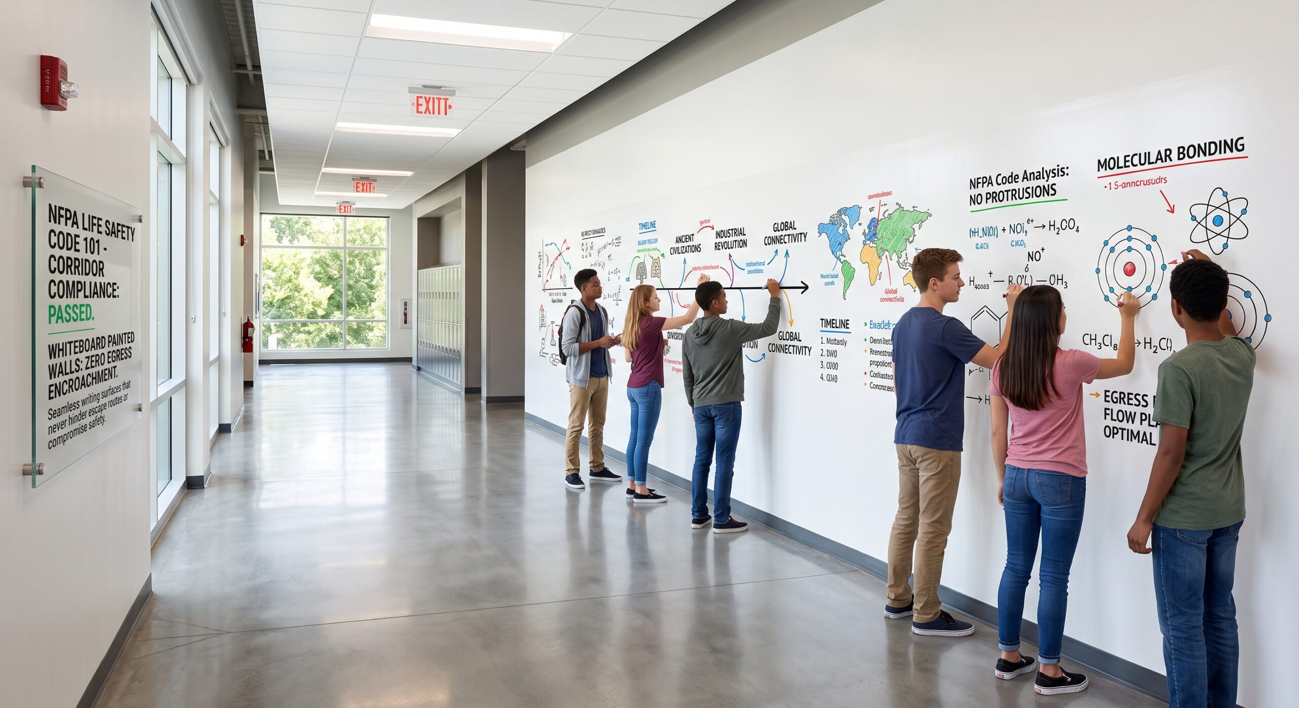 NFPA Fire Codes and Spatial Efficiency: The Safety of Whiteboard Painted Walls