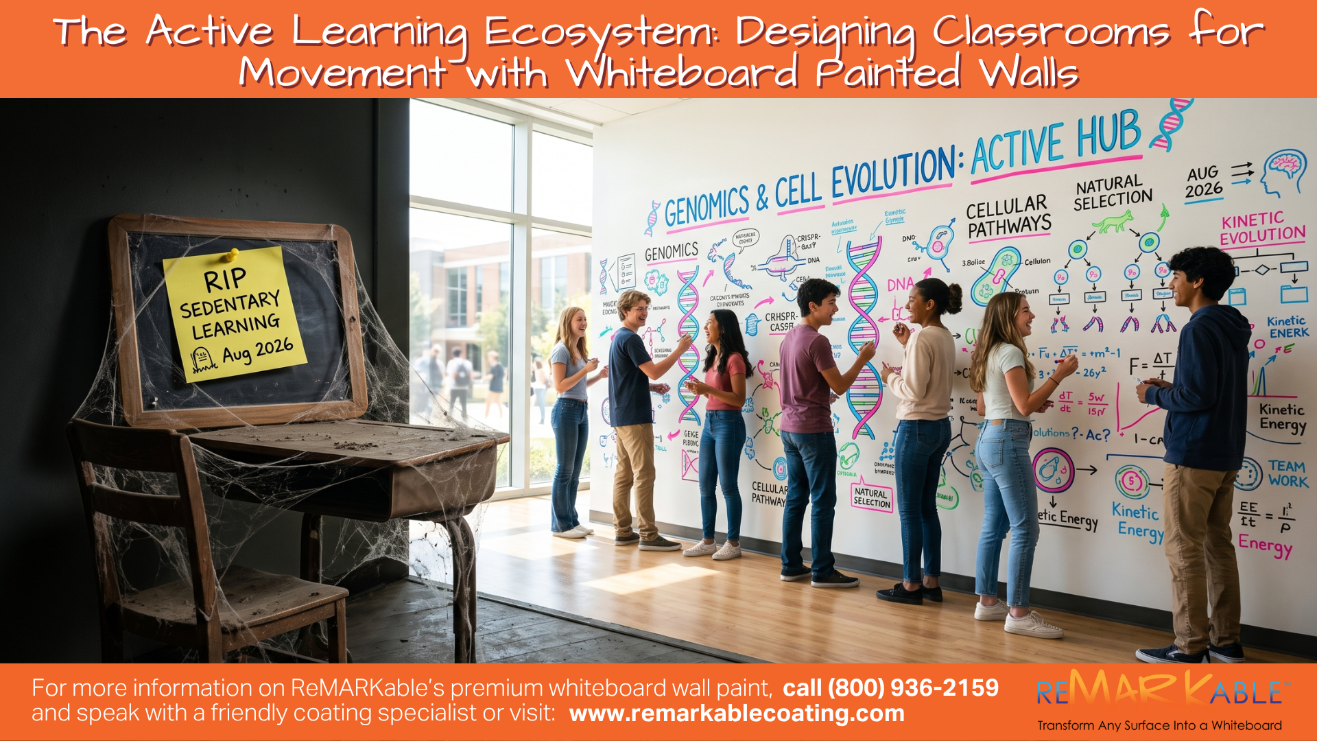The Active Learning Ecosystem Designing Classrooms for Movement with Whiteboard Painted Walls