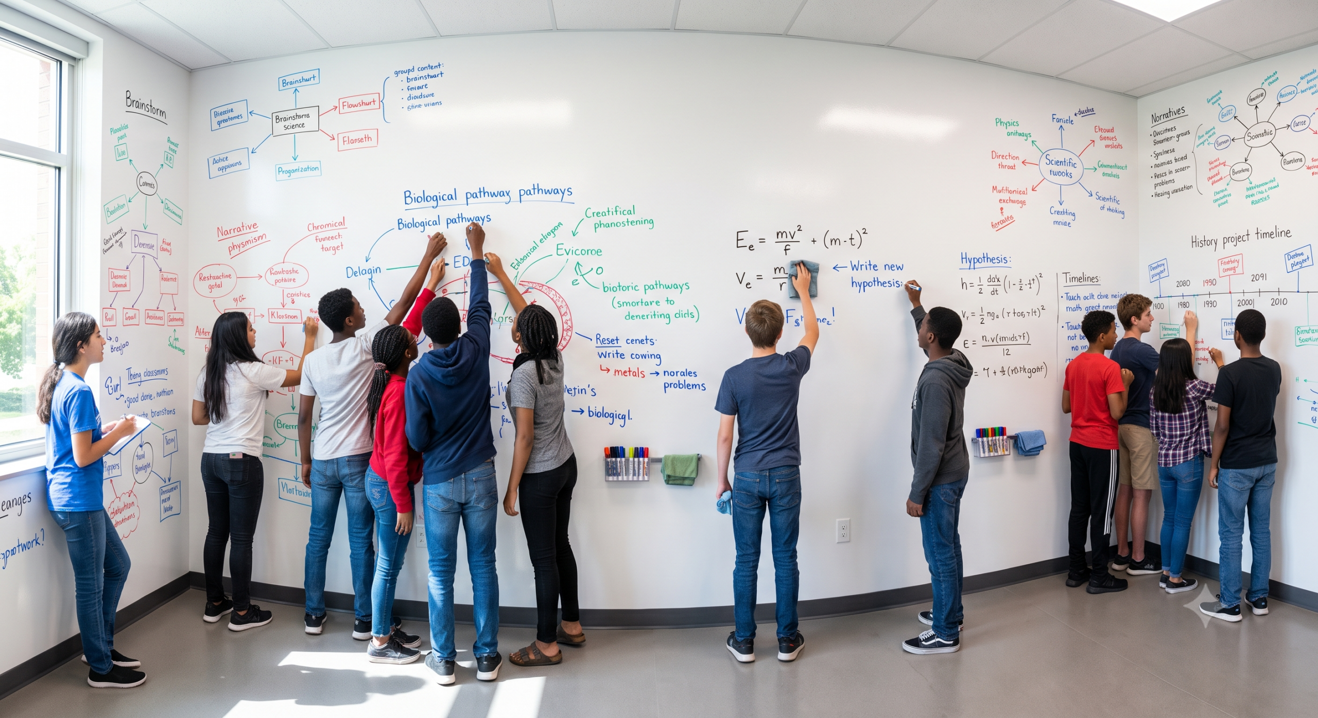 vertical non-permanent surfaces - the power of whiteboard paint