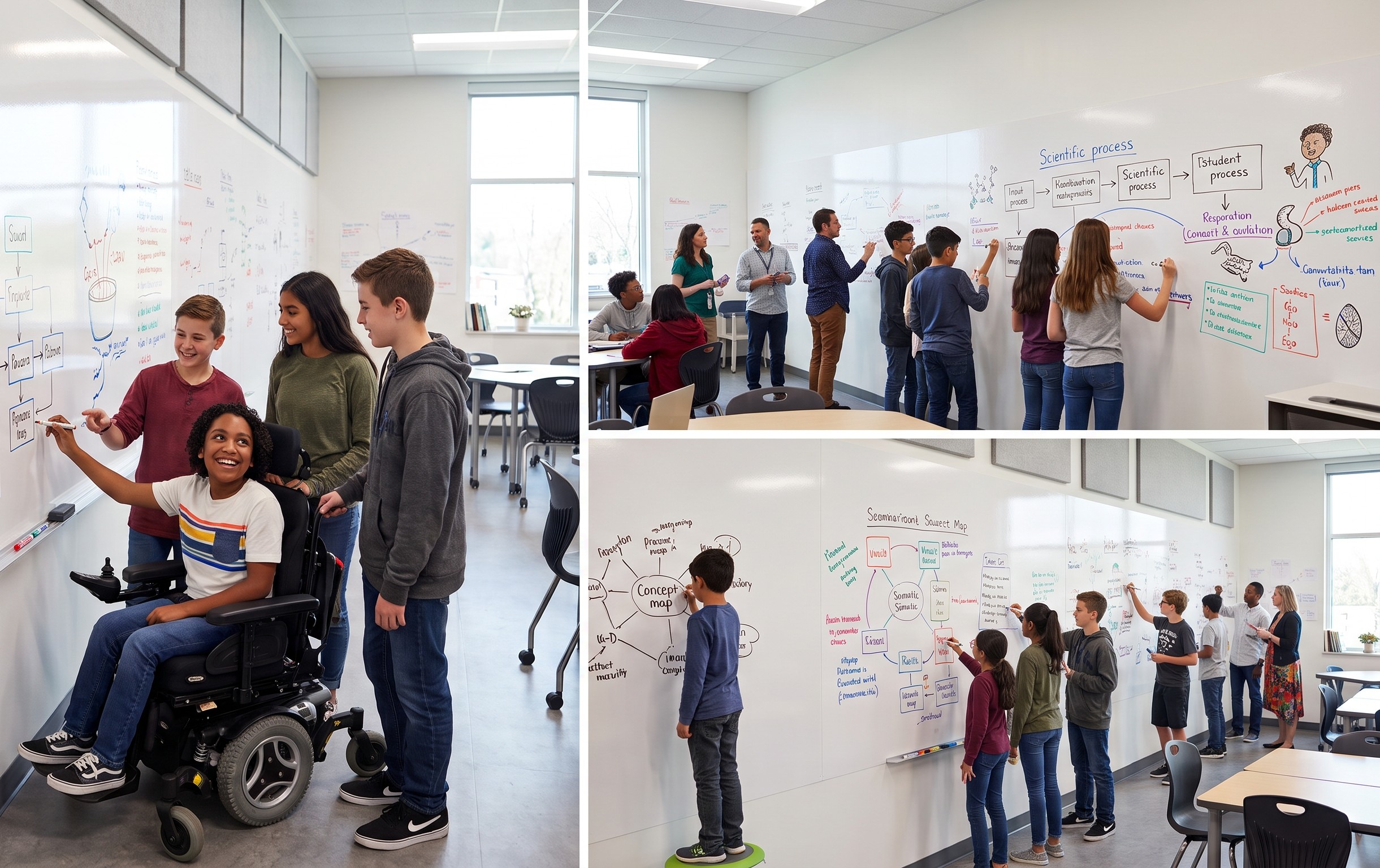 Breaking Down Physical Barriers with Continuous Whiteboard Wall