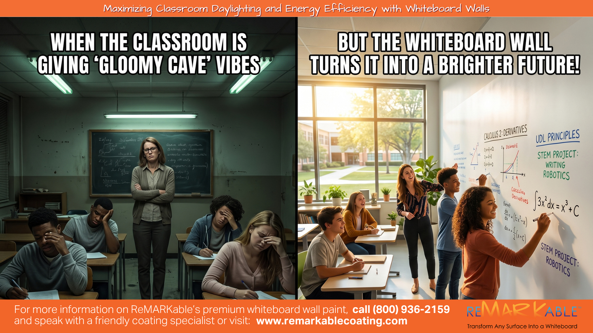 Maximizing Classroom Daylighting and Energy Efficiency with Whiteboard Walls