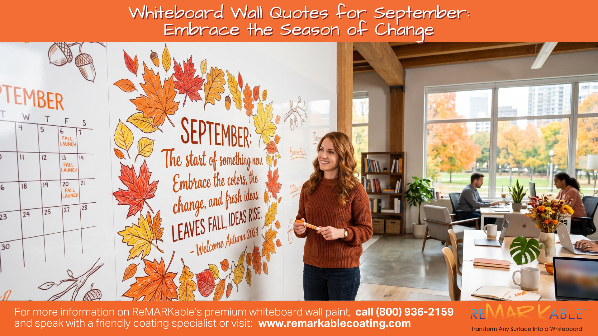 Whiteboard Wall Quotes for September: Embrace the Season of Change